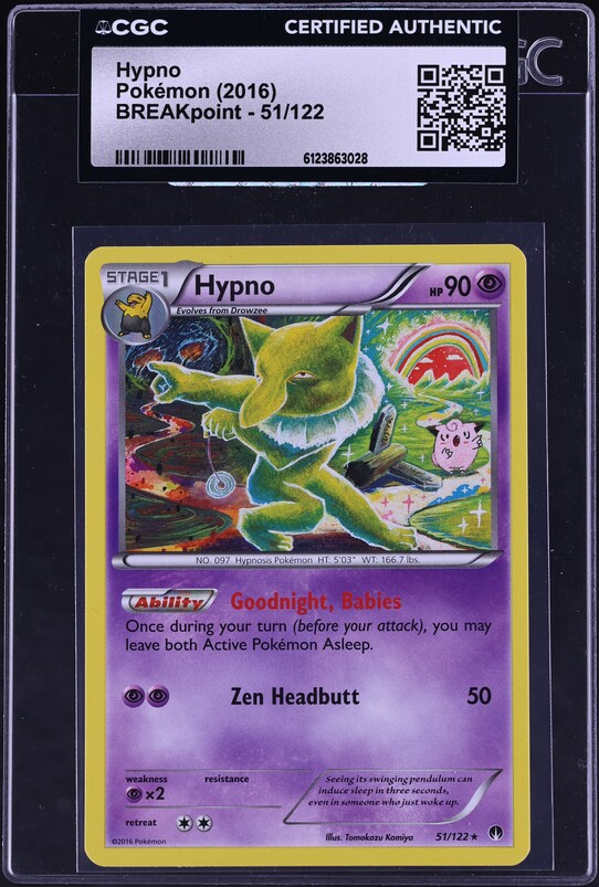 hypno pokemon card value 061/195 SWSH Silver Tempest Reverse Holo Uncommon proof acrylic case and featuring a striking image of the captivating character Holo 1st Edition Dark Hypno