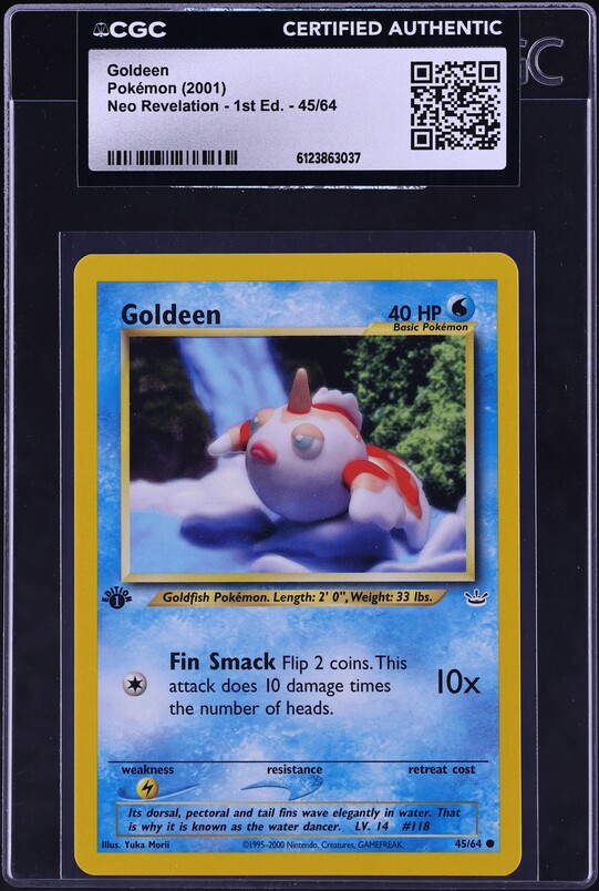 2001 Pokemon Neo Revelation 1st Edition Goldeen #45 CGC AUTH