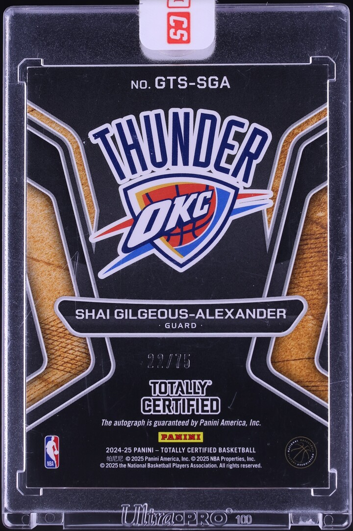 2024 Totally Certified Gold Team Shai Gilgeous-Alexander AUTO /75 #GTS-SGA