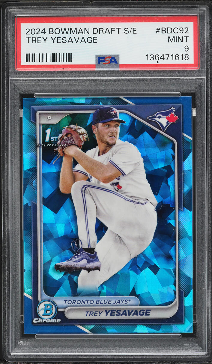 2024 Bowman Chrome Draft Sapphire Trey Yesavage PROSPECT #BDC92 PSA 9 MINT