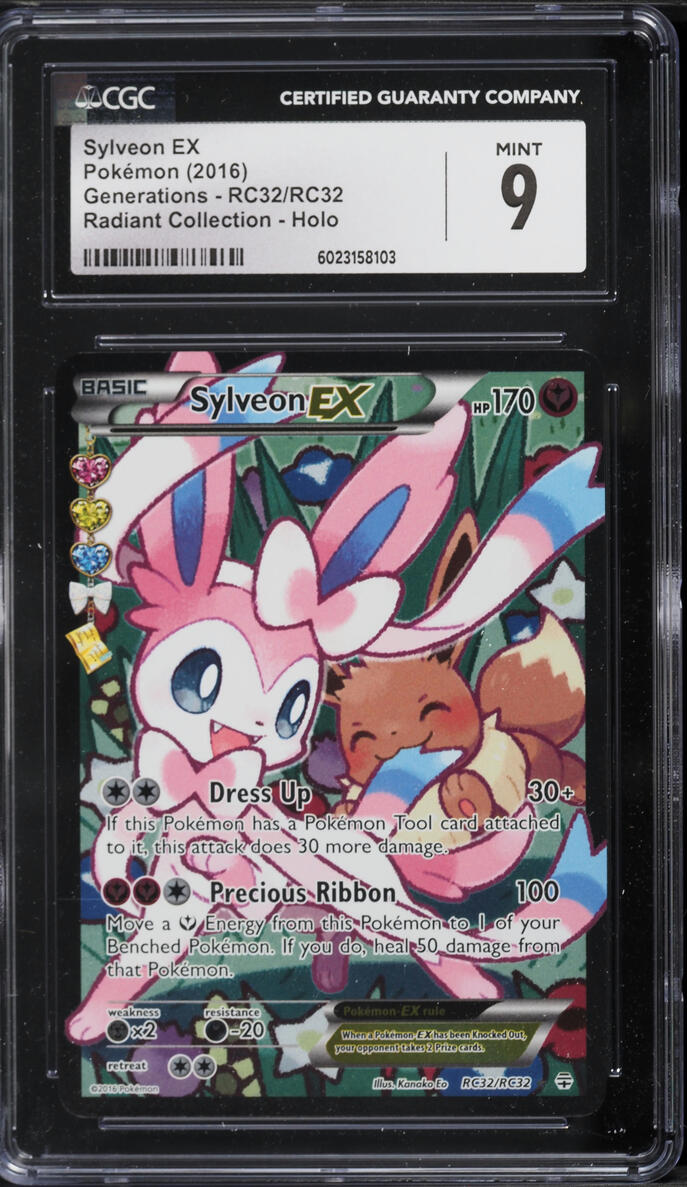 2016 Pokemon XY Generations Radiant Collection Full Art Sylveon EX #RC32 CGC 9 MINT