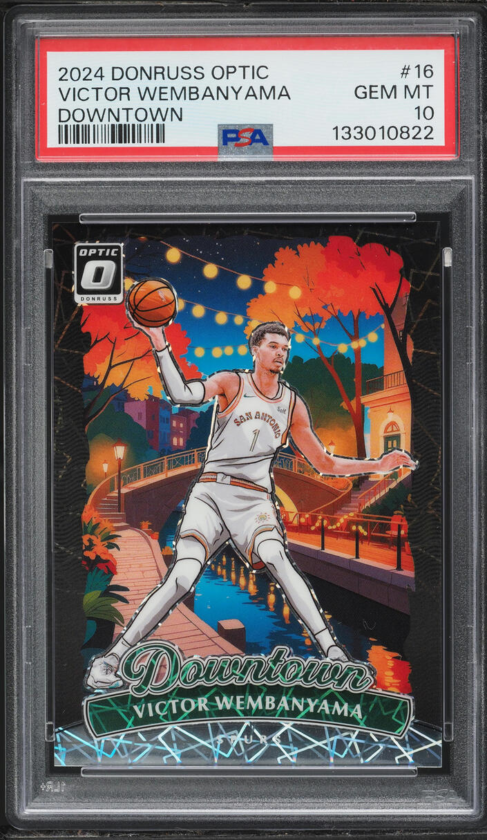 2024 Donruss Optic Downtown Prizm Victor Wembanyama #16 PSA 10 GEM MINT