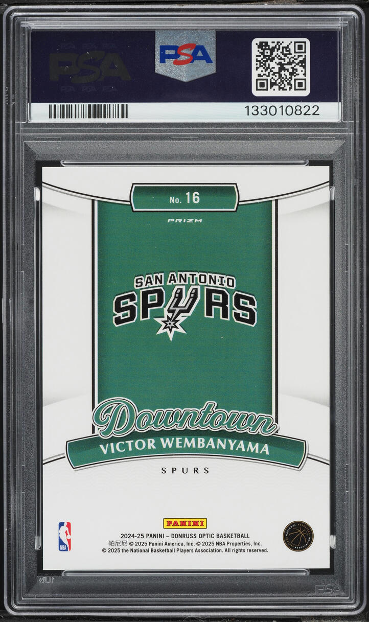 2024 Donruss Optic Downtown Prizm Victor Wembanyama #16 PSA 10 GEM MINT