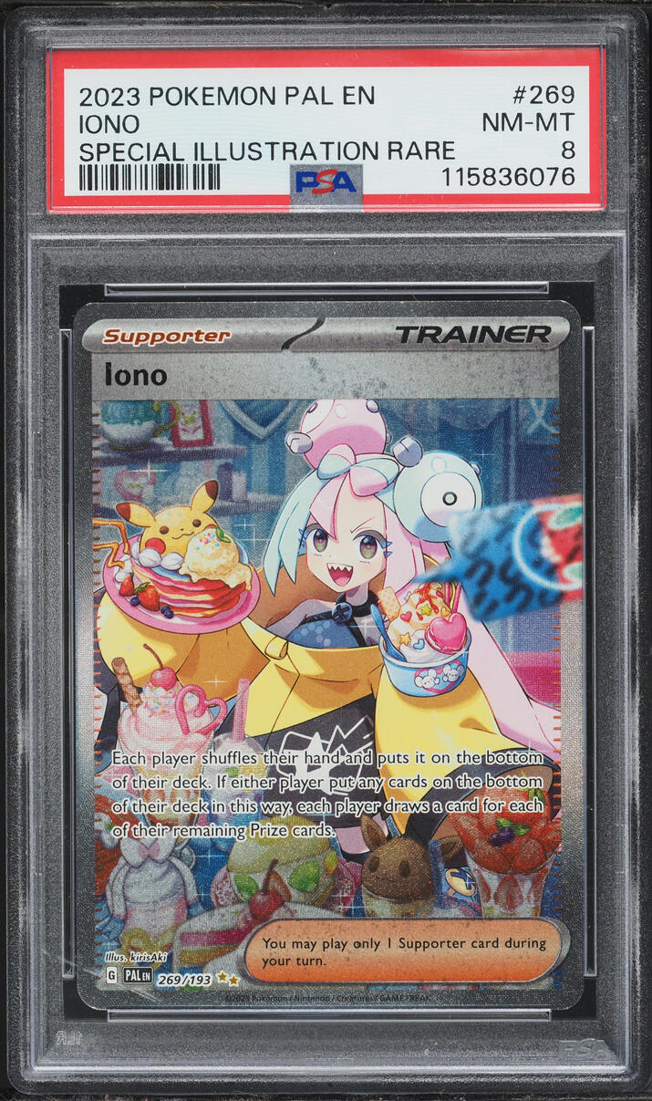 2023 Pokemon Scarlet & Violet Paldea Evolved SIR Iono #269 PSA 8 NM-MT