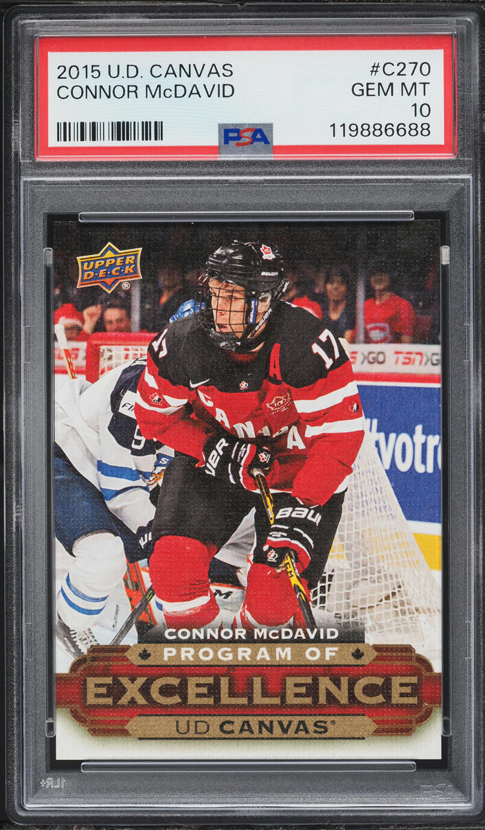 2015 Upper Deck Canvas Connor McDavid ROOKIE #C270 PSA 10 GEM MINT