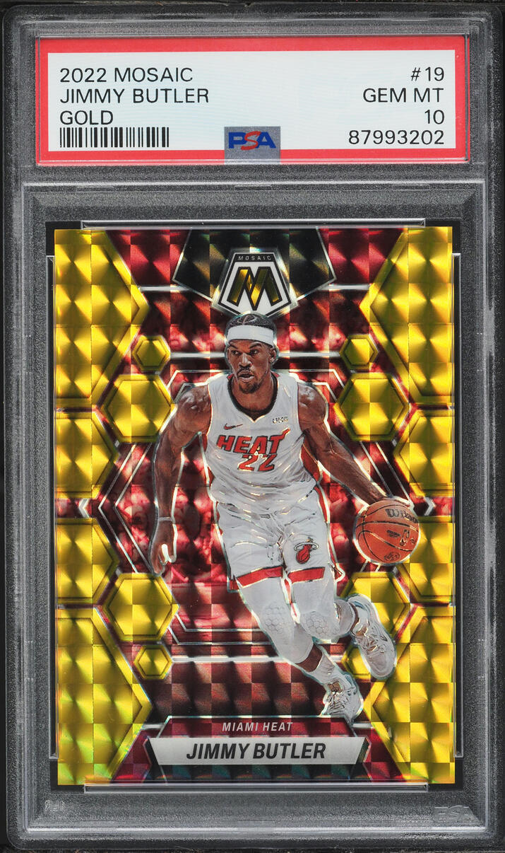 2022 Panini Mosaic Gold Jimmy Butler /10 #19 PSA 10 GEM MINT