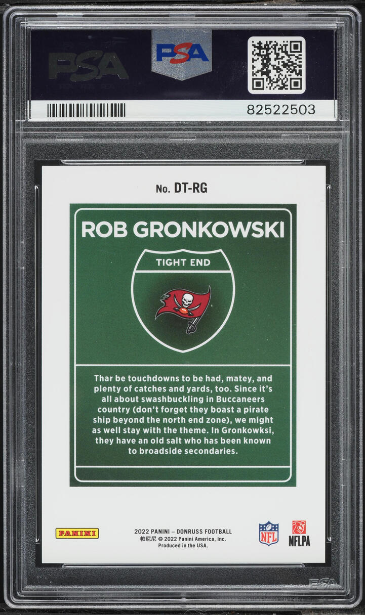 2022 Donruss Downtown Rob Gronkowski #DT-RG PSA 10 GEM MINT