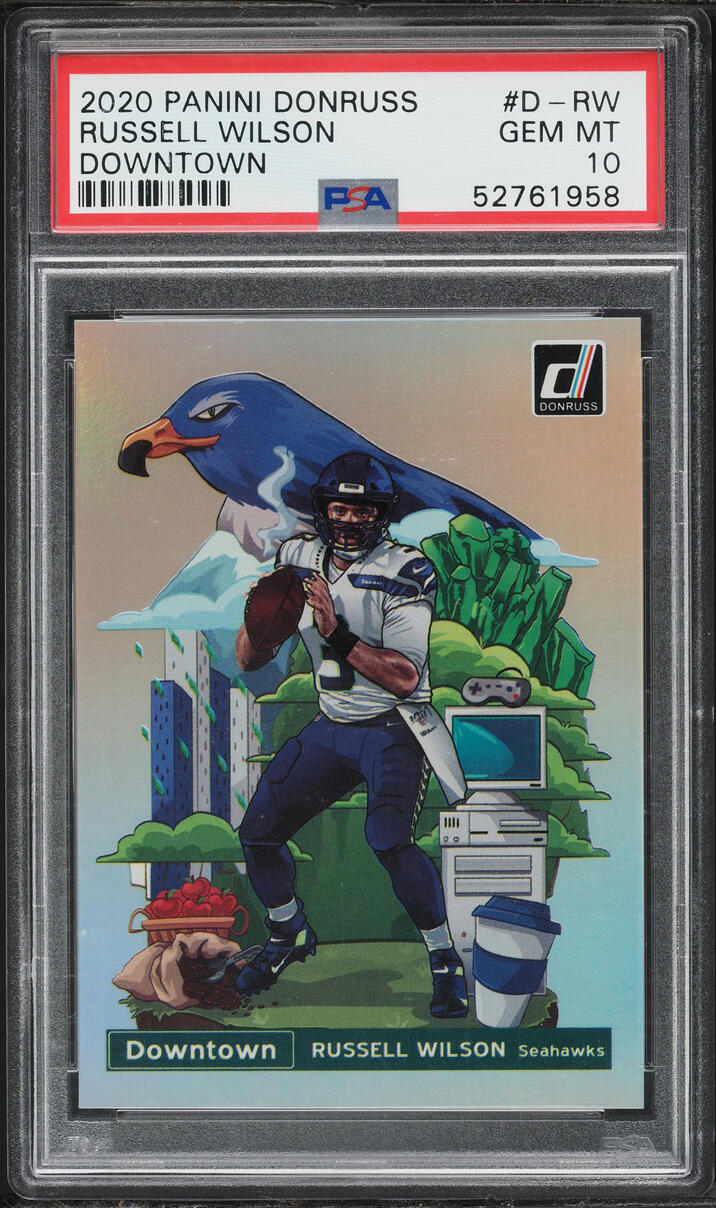 2020 Donruss Downtown Russell Wilson #D-RW PSA 10 GEM MINT