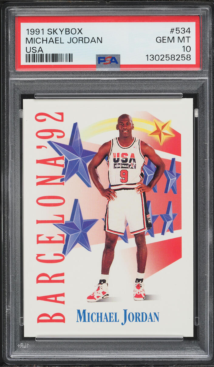 1991 Skybox USA Basketball Team Michael Jordan #534 PSA 10 GEM MINT