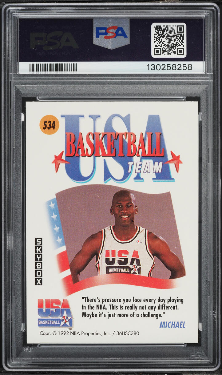 1991 Skybox USA Basketball Team Michael Jordan #534 PSA 10 GEM MINT