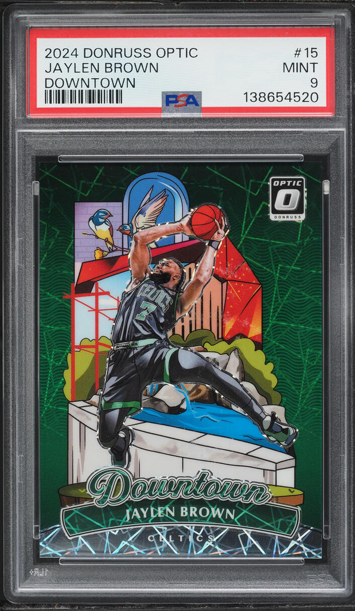 2024 Donruss Optic Downtown Jaylen Brown #15 PSA 9 MINT