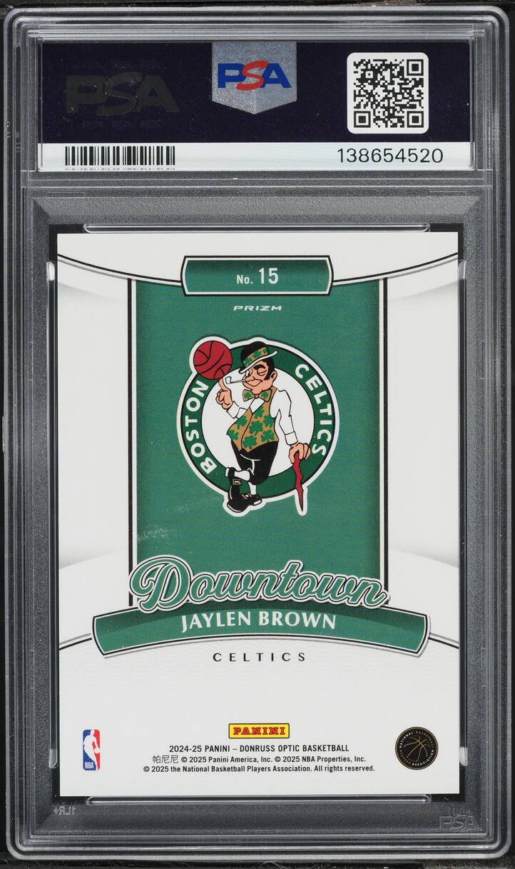 2024 Donruss Optic Downtown Jaylen Brown #15 PSA 9 MINT