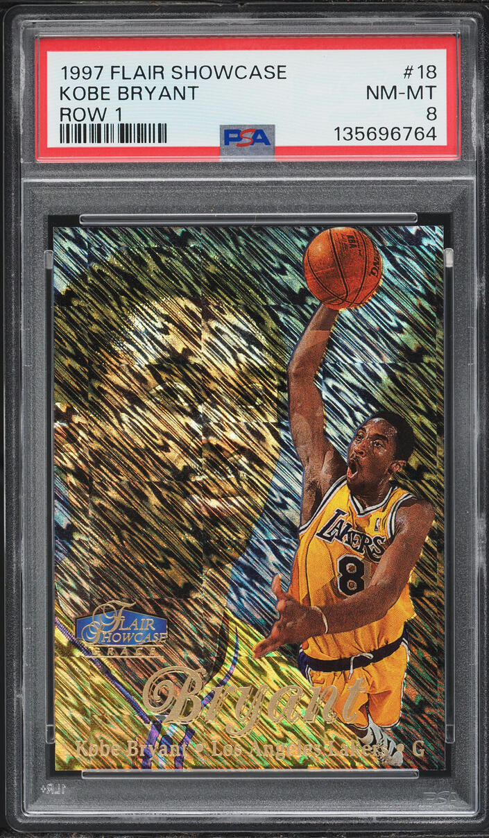 1997 Flair Showcase Row 1 Kobe Bryant #18 PSA 8 NM-MT