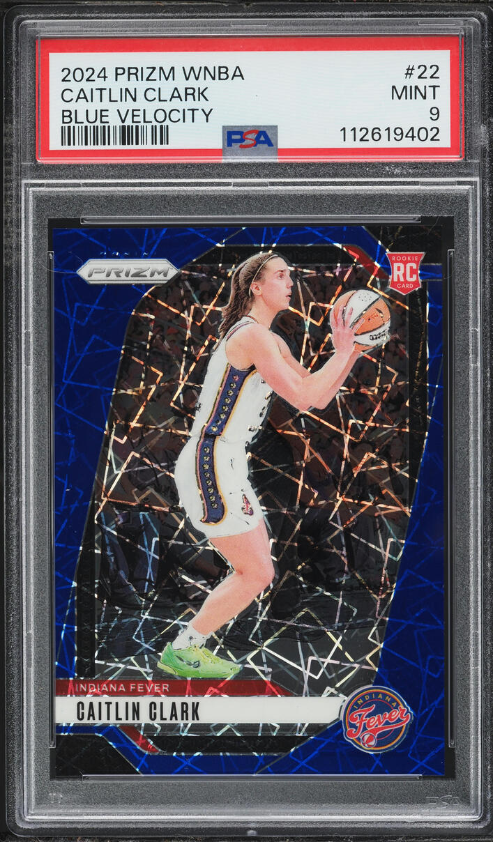 2024 Panini Prizm WNBA Blue Velocity Caitlin Clark ROOKIE #22 PSA 9 MINT