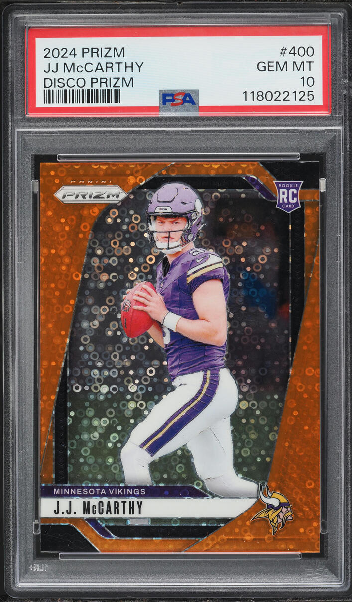 2024 Panini Prizm Disco J.J. McCarthy ROOKIE #400 PSA 10 GEM MINT