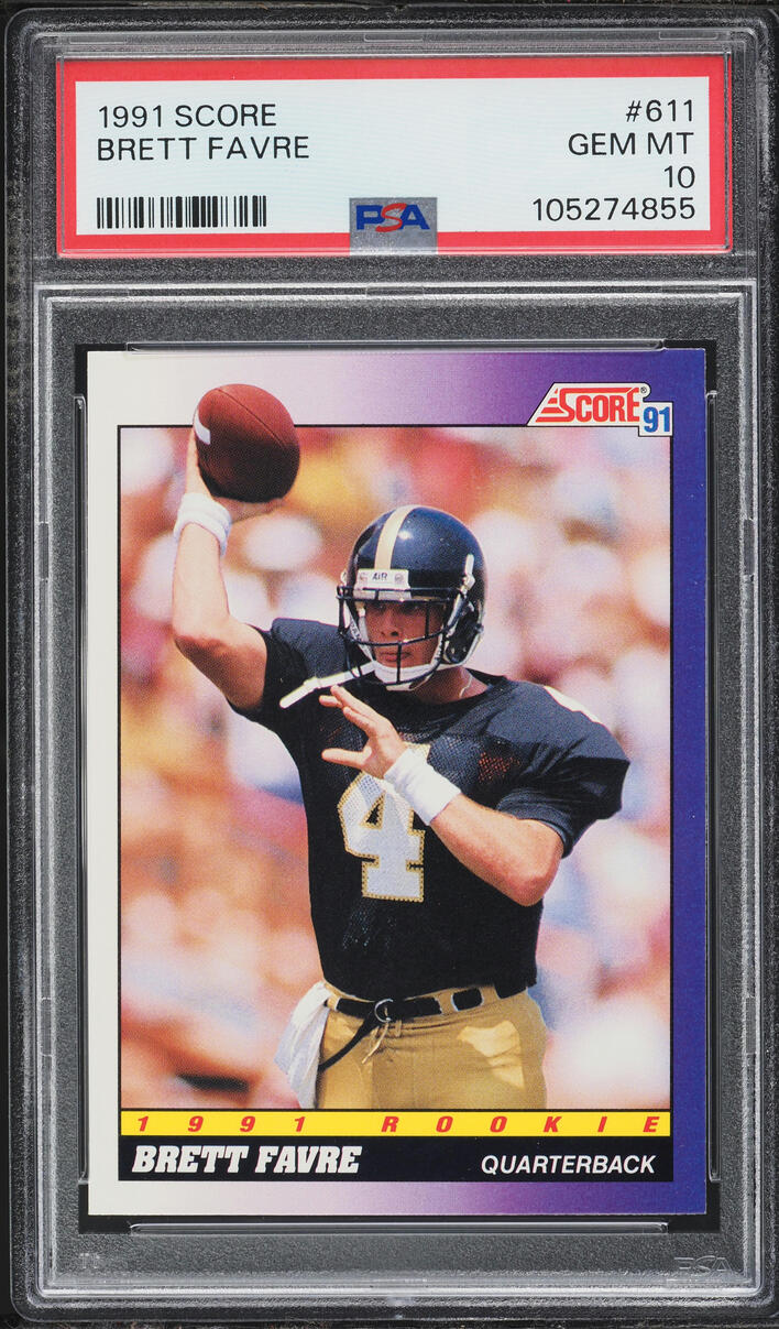 1991 Score Football Brett Favre ROOKIE #611 PSA 10 GEM MINT