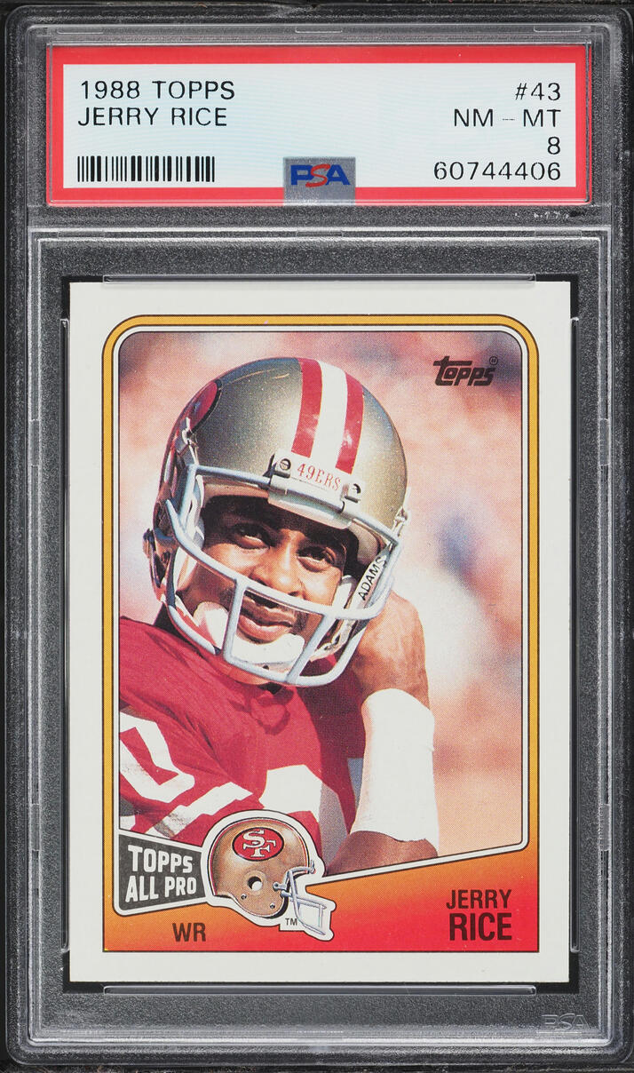 1988 Topps Football Jerry Rice #43 PSA 8 NM-MT