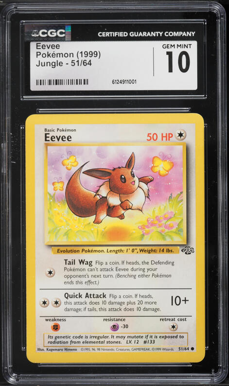 eevee pokemon card 1995 No 133 Topsun Japanese Green Back Nintendo F10 Pokemarket Japan draw a card 1st Edition Jungle Eevee secured