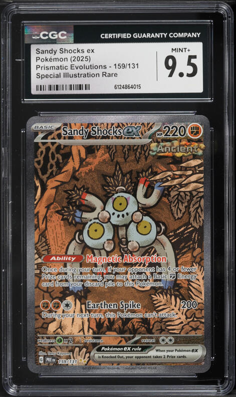 2025 Pokemon Scarlet & Violet Prismatic Evolutions SIR Sandy Shocks ex #159 CGC 9.5 MINT+