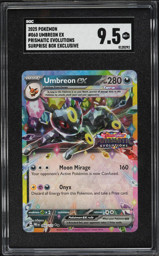 umbreon ex pokemon card NM] Umbreon ex Prismatic Evolutions #161 Special Illustration Rare – TBC  Games