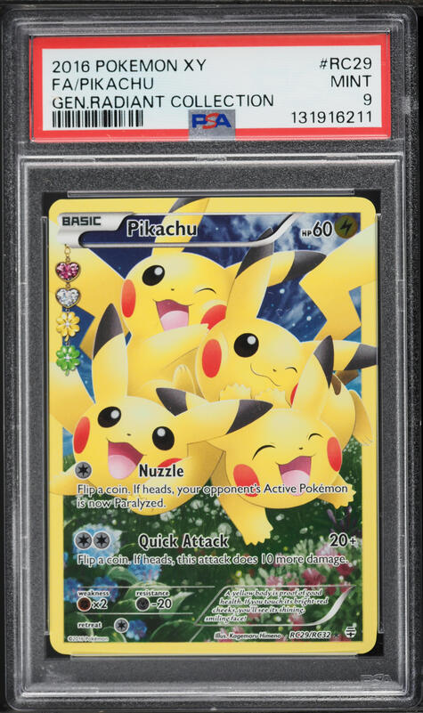 2016 Pokemon XY Generations Pikachu Art Booster Pack PSA 10 GEM