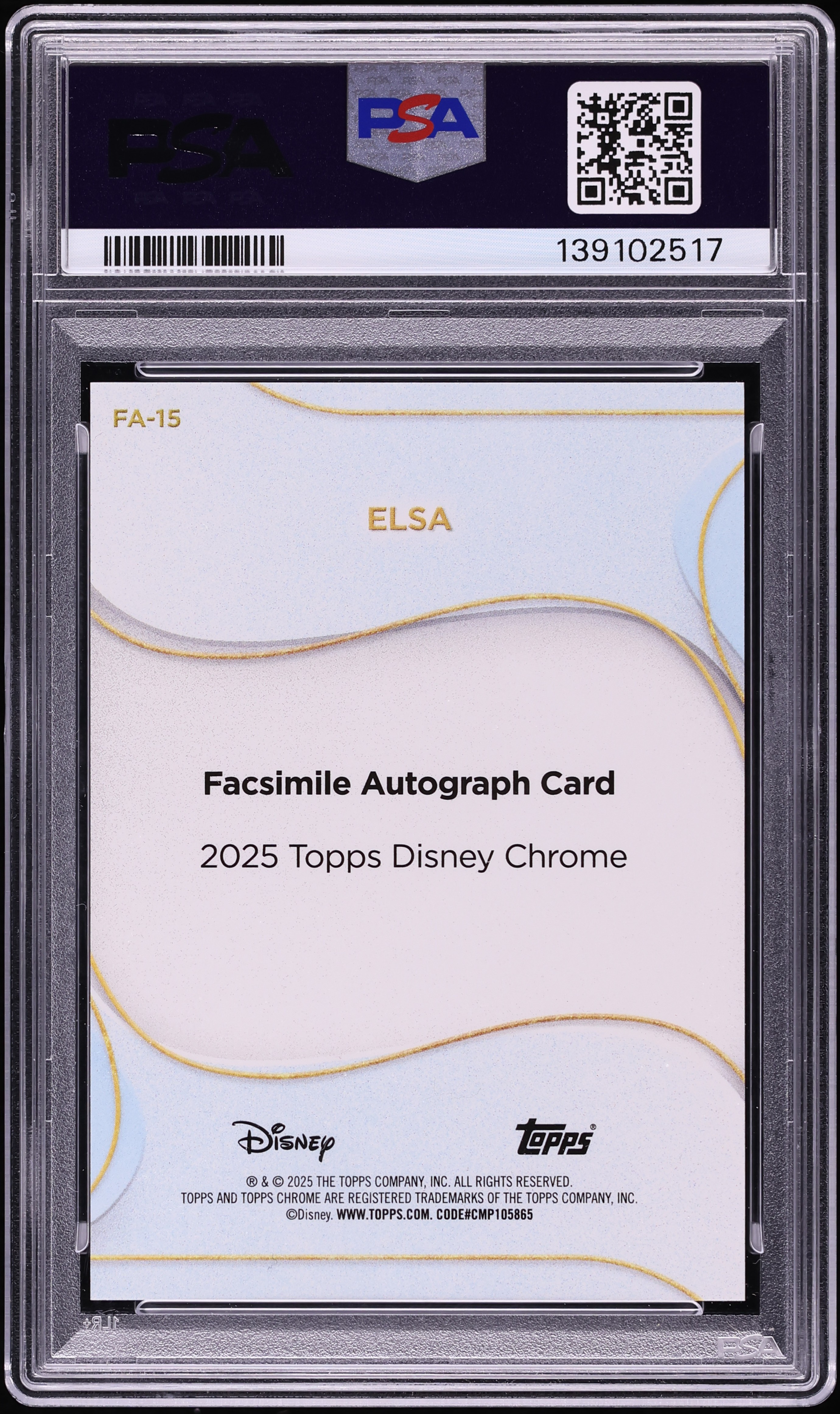 2025 Topps Chrome Disney Sapphire Edition Facsimile Red Elsa /5