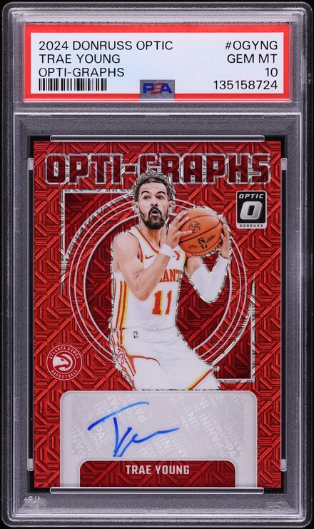 2024 Donruss Optic Opti-Graphs Trae Young AUTO #OGYNG PSA 10 GEM