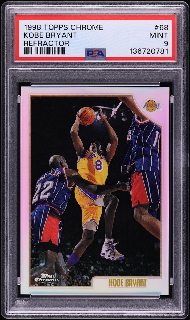 1998 Topps Chrome Refractor Kobe Bryant #68 PSA 9 MINT on Fanatics