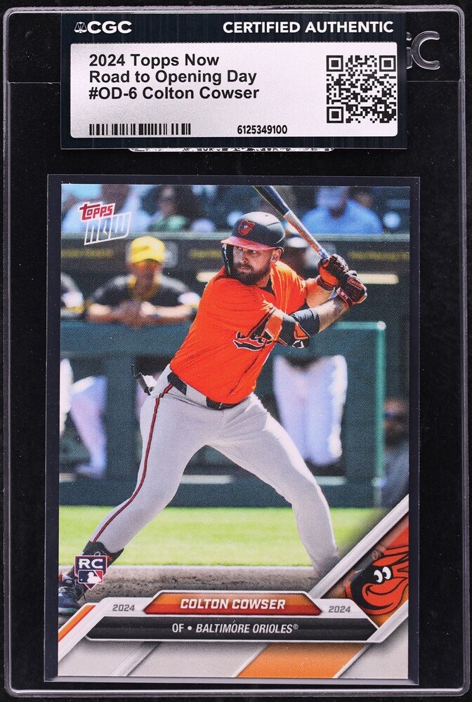 2024 Topps Now Road To Opening Day Colton Cowser ROOKIE #OD-6 CGC AUTH