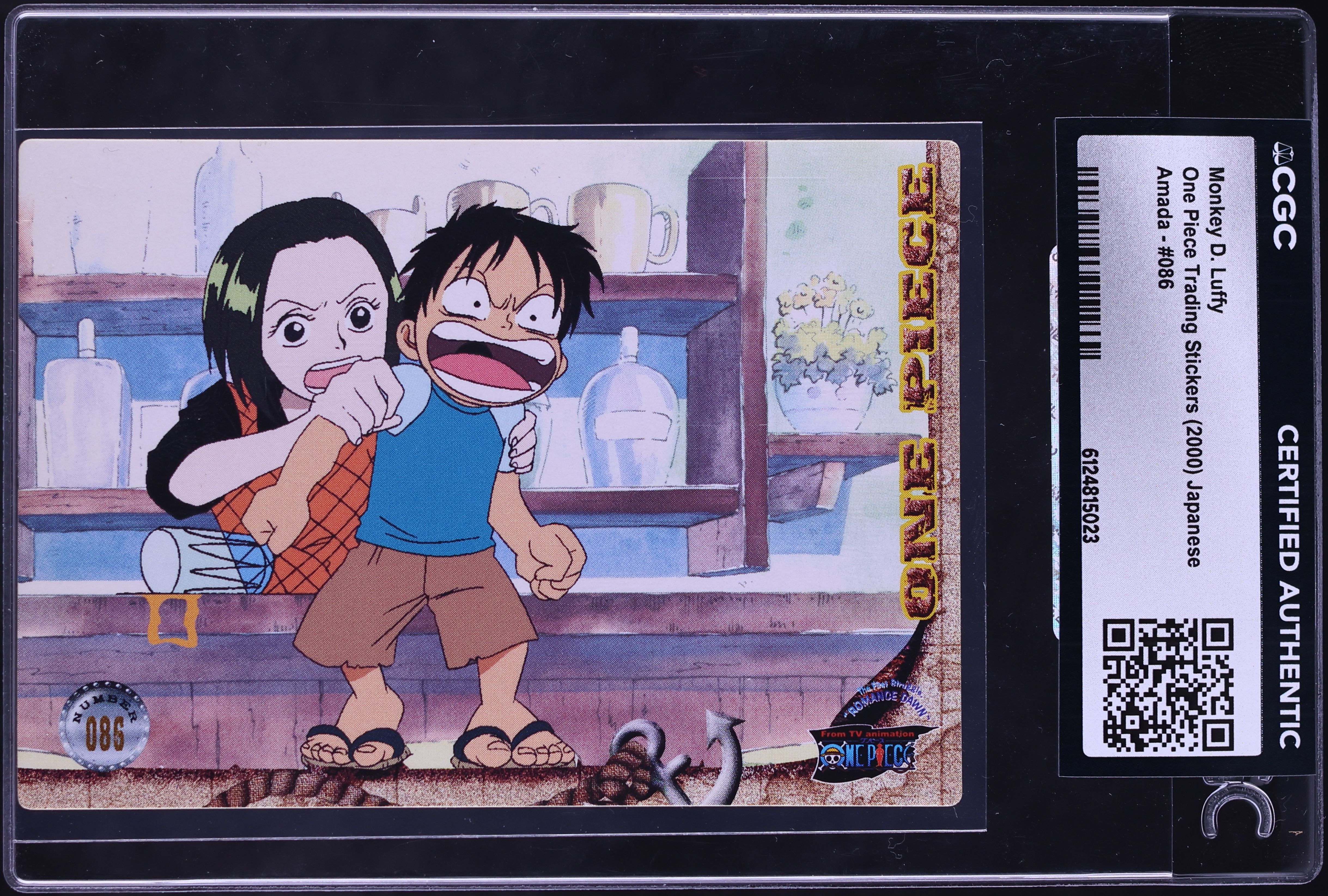 2000 One Piece Japanese Amada Trading Stickers Monkey D. Luffy