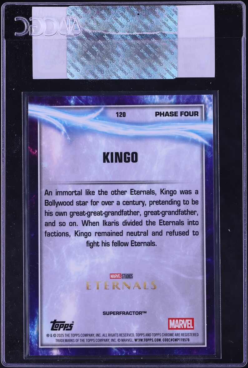 2025 Topps Chrome Marvel Studios Superfractor Kingo 1/1 #120 CGC AUTH
