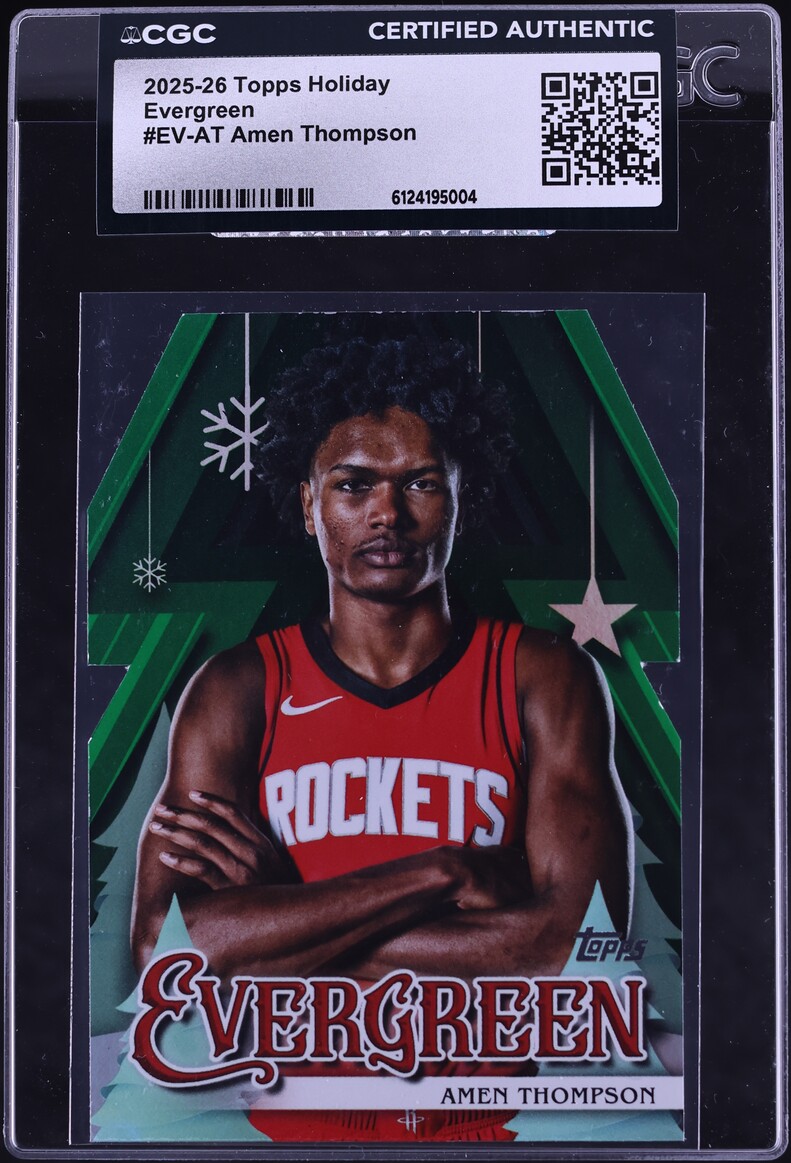 2025 Topps Holiday Evergreen Amen Thompson #EV-AT CGC AUTH