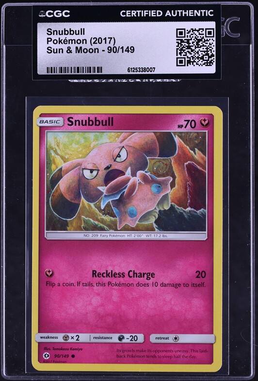 2017 Pokemon Sun & Moon Snubbull #90 CGC AUTH