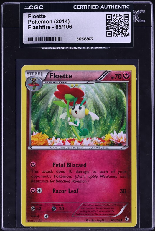 2014 Pokemon Flashfire Floette #65 CGC AUTH
