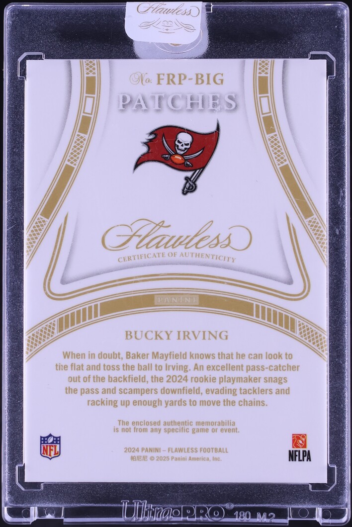 2024 Panini Flawless Bucky Irving ROOKIE PATCH /25 #FRP-BIG