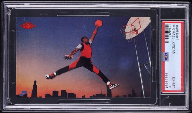 1985 Nike Promo Michael Jordan ROOKIE PSA 6 EXMT