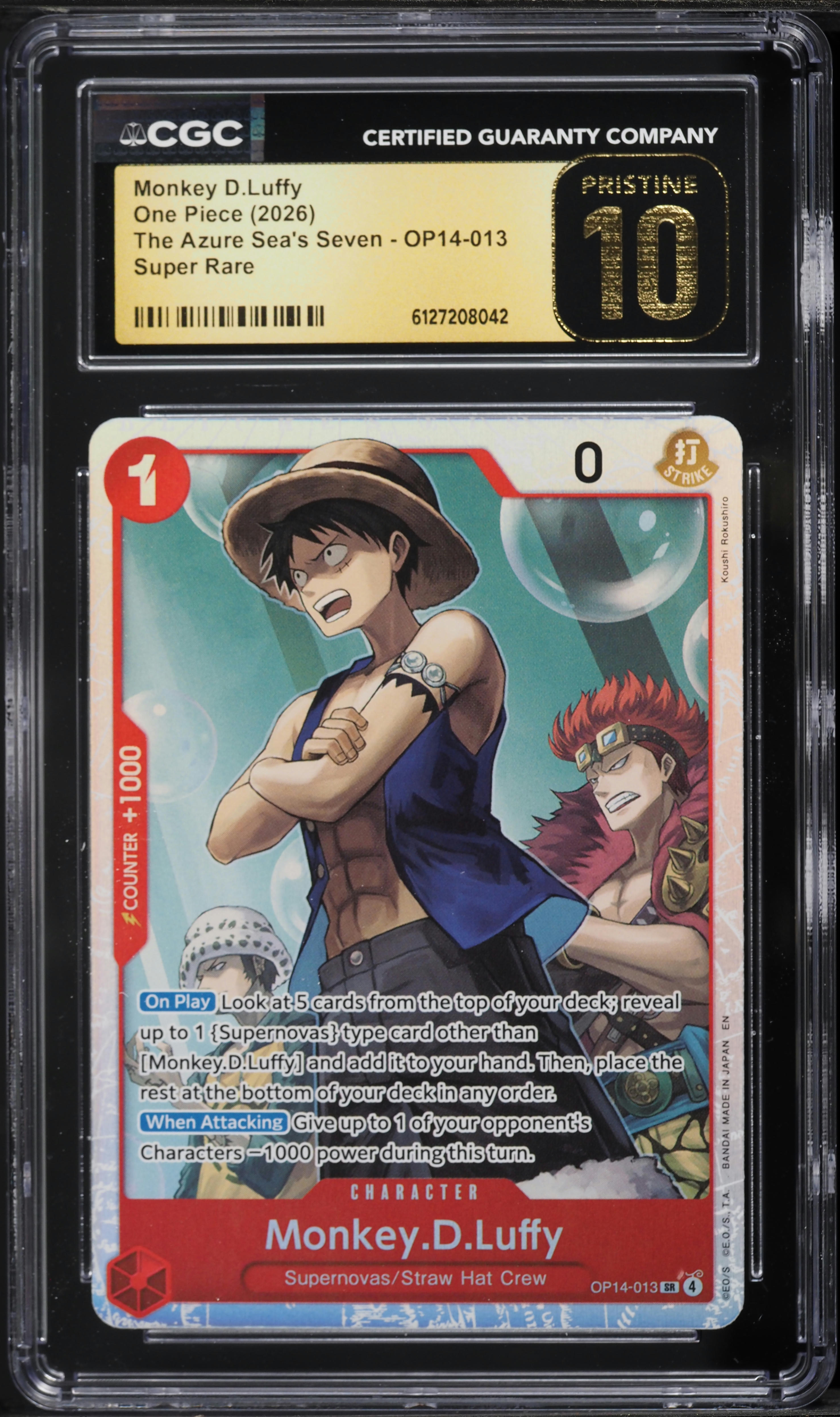 2026 One Piece The Azure Sea's Seven SR Monkey D. Luffy #OP14-013