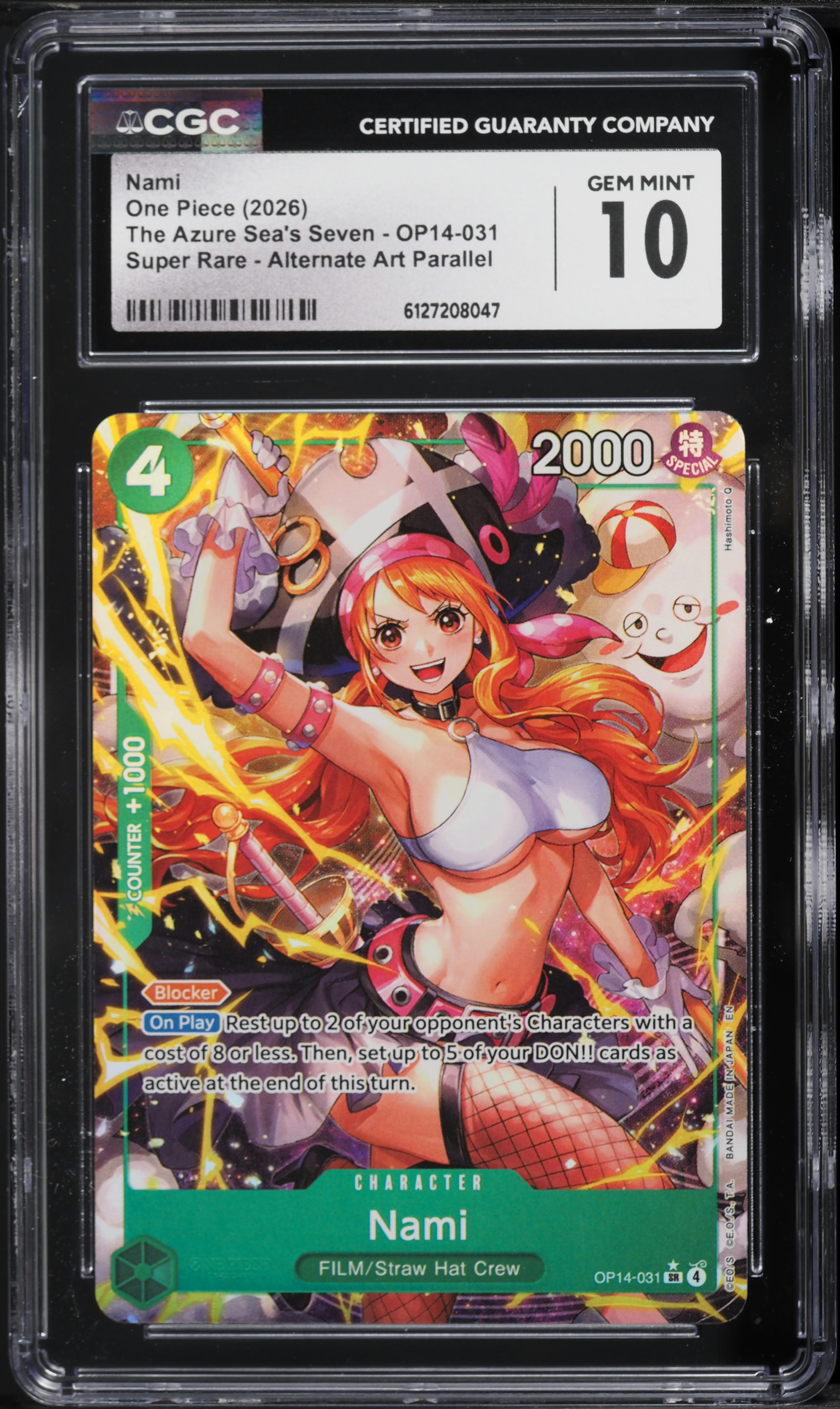 2026 One Piece The Azure Sea's Seven Alt Art Parallel SR Nami