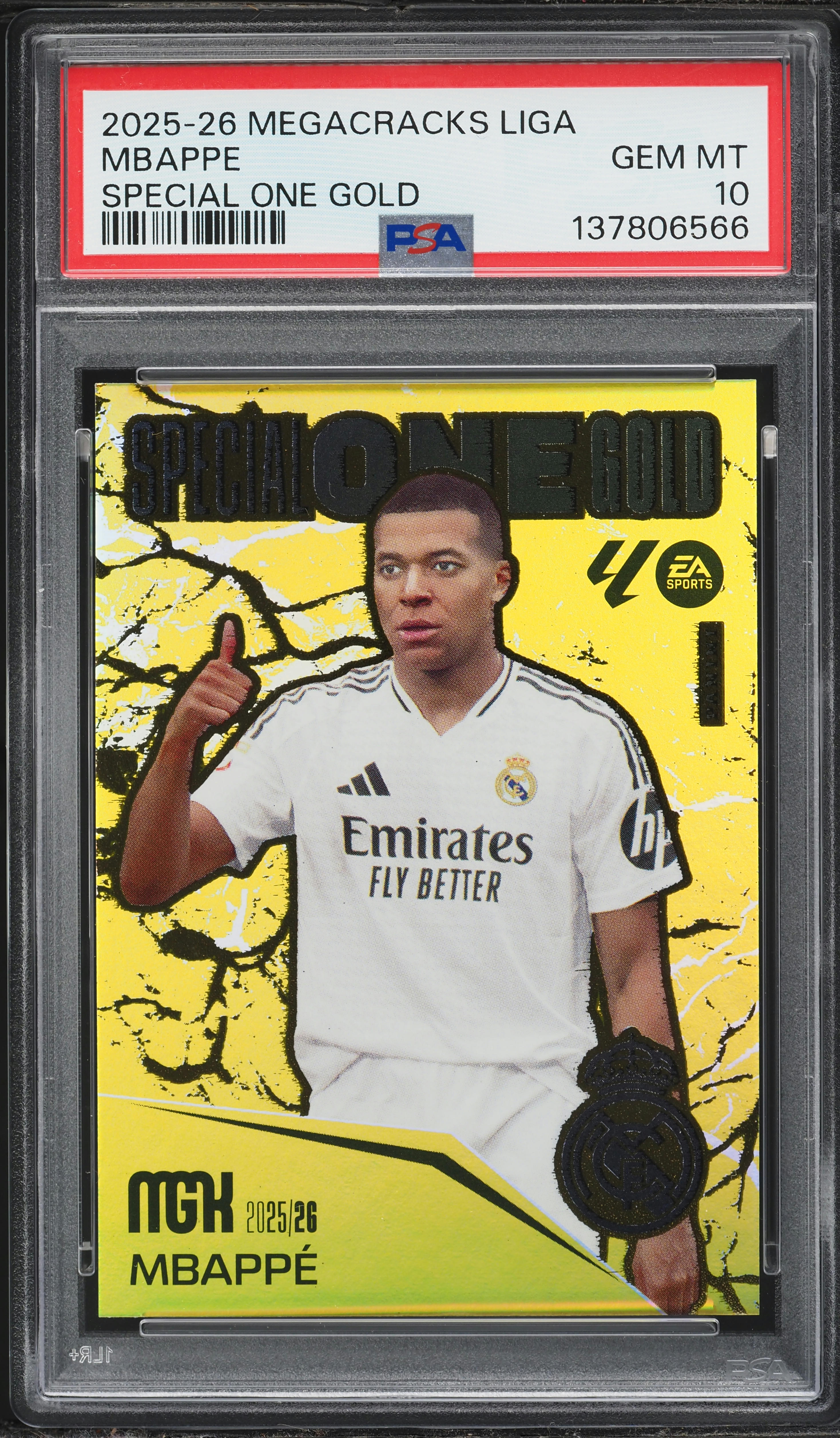 その他 mbappe psa10 2025 Panini Megacracks La Liga EA Sports Special One Gold Kylian