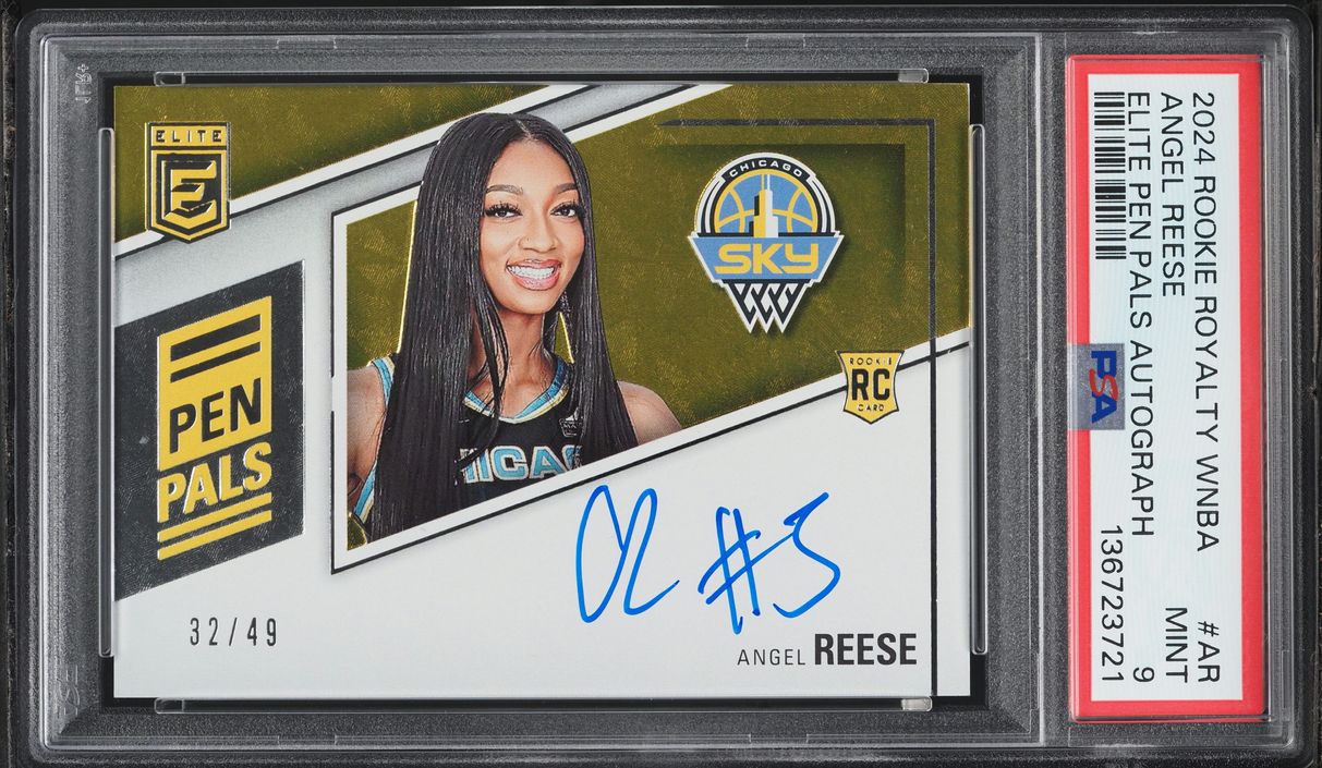 2024 Panini Royalty WNBA Elite Pen Pals Angel Reese ROOKIE AUTO /49 #AR PSA 9 MINT