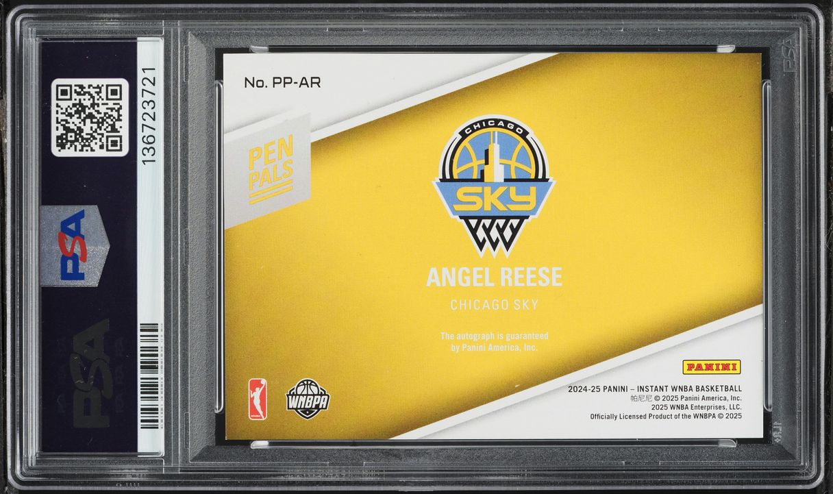 2024 Panini Royalty WNBA Elite Pen Pals Angel Reese ROOKIE AUTO /49 #AR PSA 9 MINT