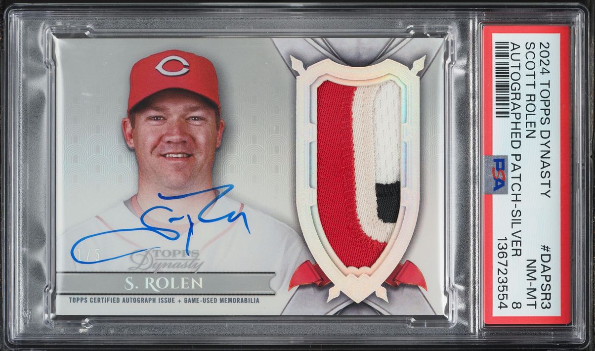 2024 Topps Dynasty Silver Scott Rolen PATCH AUTO 1/5 #DAPSR3 PSA 8 NM-MT