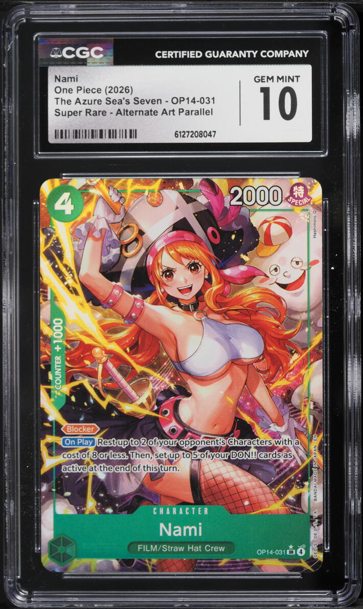 2026 One Piece The Azure Sea's Seven Alt Art Parallel SR Nami