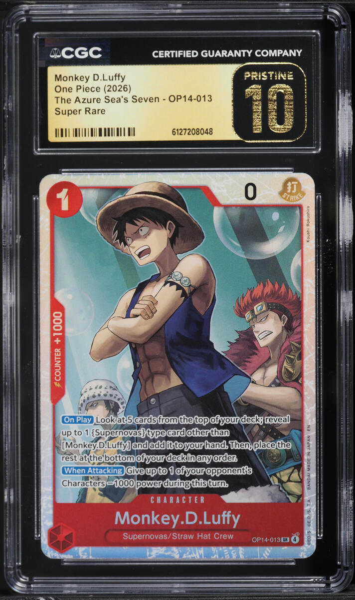 2026 One Piece The Azure Sea's Seven SR Monkey D. Luffy #OP14-013