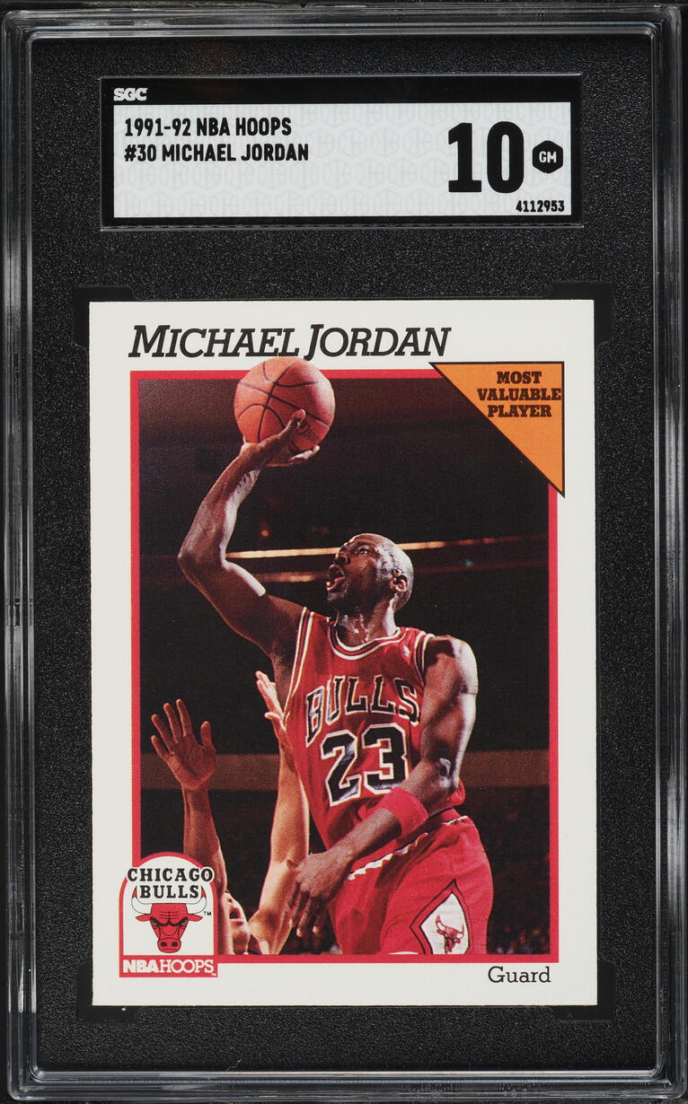 1991 Hoops Michael Jordan #30 SGC 10 GEM MINT