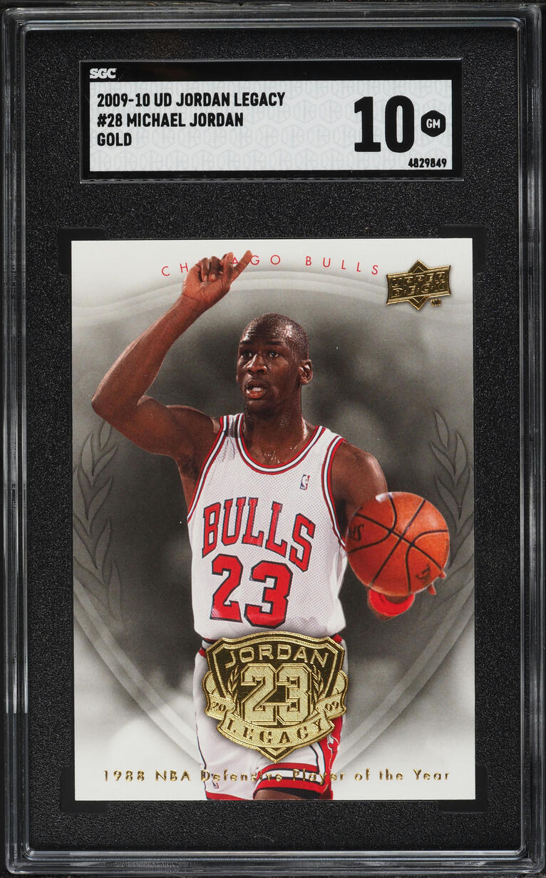 2009 Upper Deck Legacy Gold Michael Jordan #28 SGC 10 GEM MINT