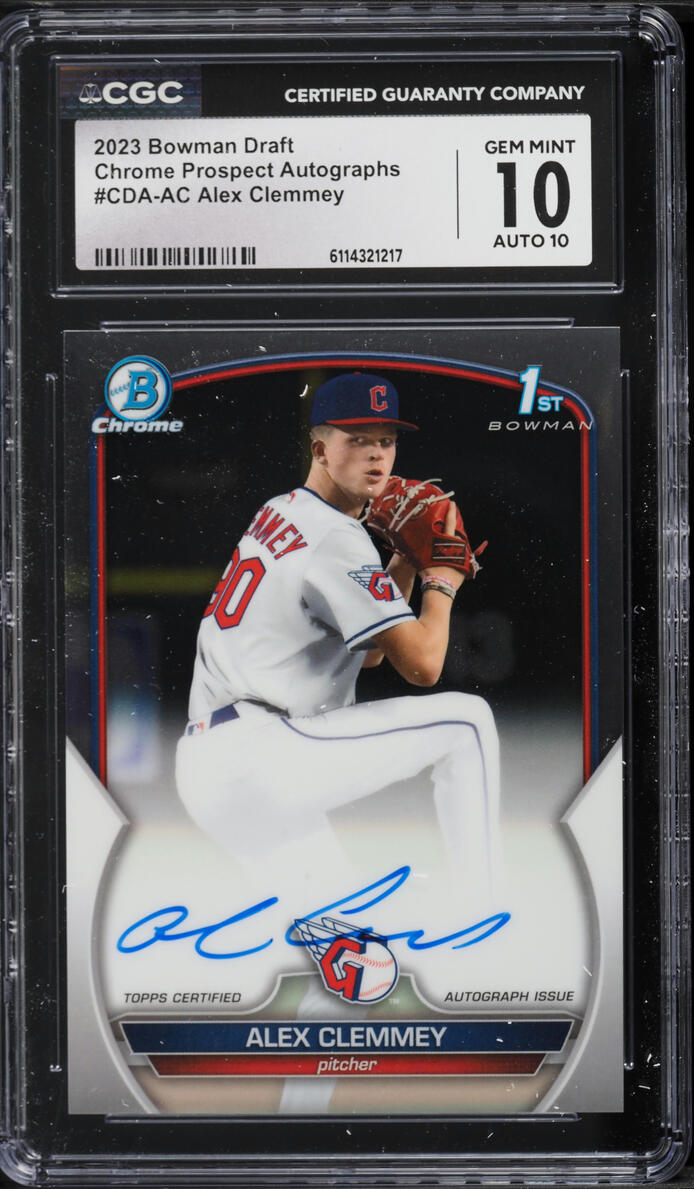 2023 Bowman Chrome Draft Alex Clemmey PROSPECT AUTO #CDA-AC CGC 10 GEM MINT