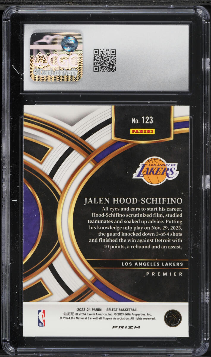 2023 Select Premier Cosmic Jalen Hood-Schifino ROOKIE #123 CGC 10