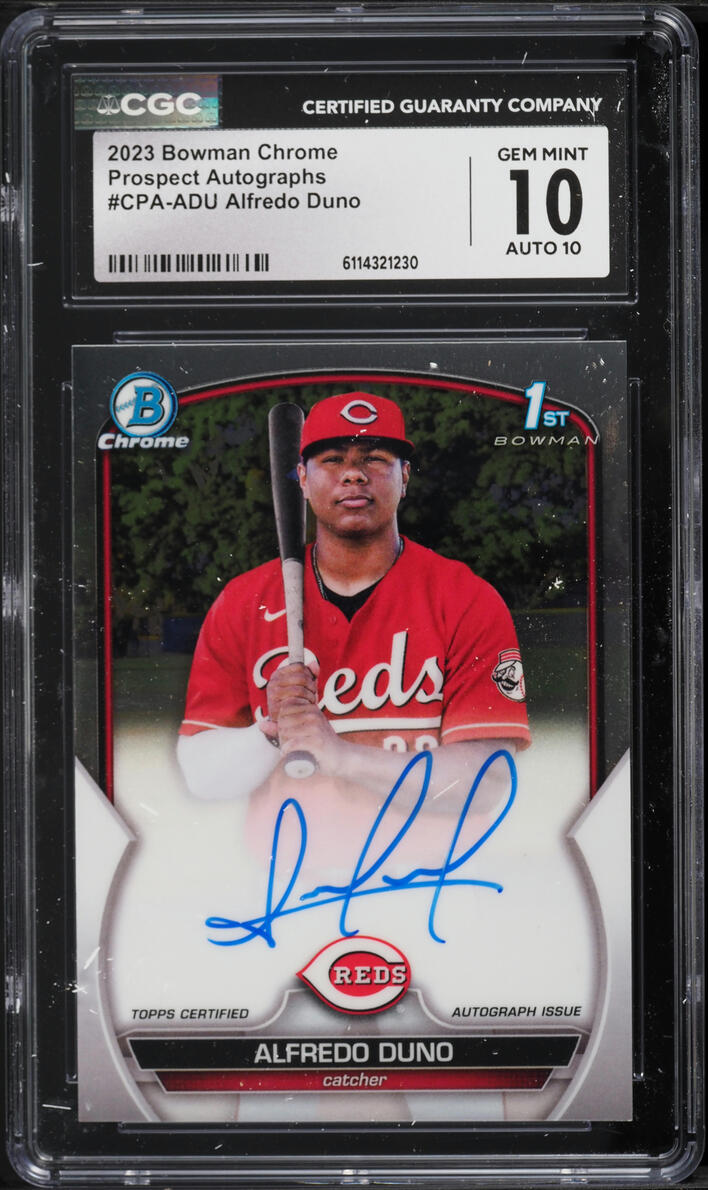 2023 Bowman Chrome Alfredo Duno PROSPECT AUTO #CPA-ADU CGC 10 GEM MINT