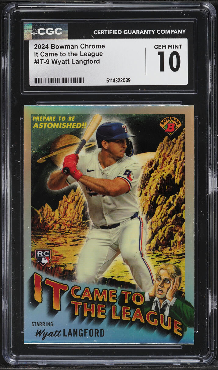 2024 Bowman Chrome It Came To The League Wyatt Langford ROOKIE #IT-9 CGC 10 GEM MINT